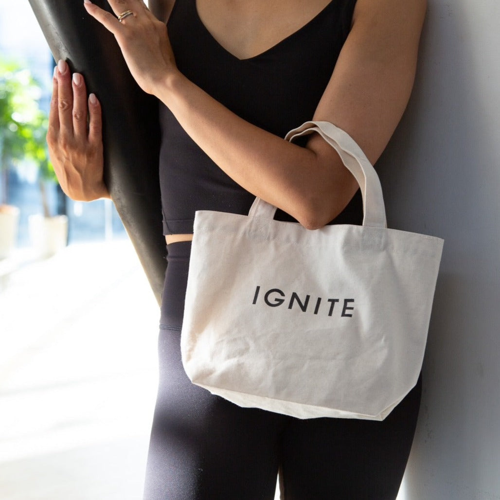 IGNITE Canvas small Tote - IVORY
