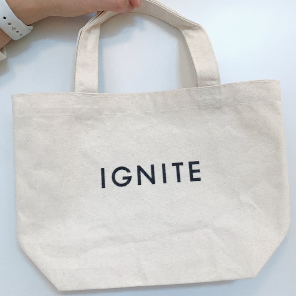 IGNITE Canvas small Tote - IVORY