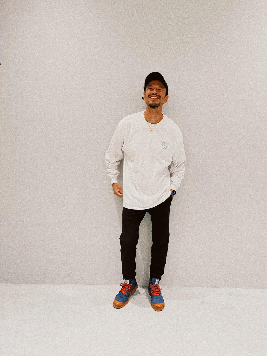 Authentic wellness club サークルロゴ ビッグシルエットロングTシャツホワイト