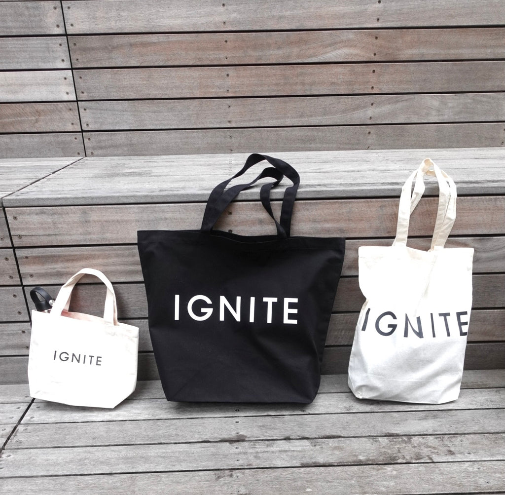 IGNITE Canvas big Tote - BLACK